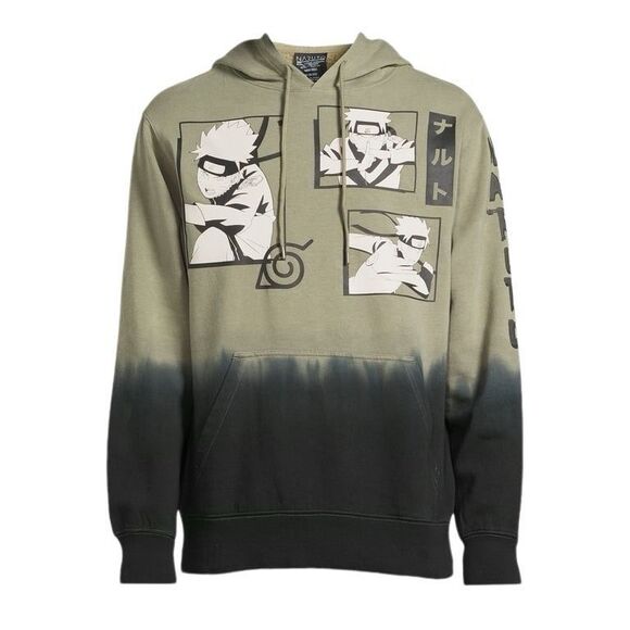 NWT Naruto Graphic Print Fleece Pullover Hoodie Size M - Picture 1 of 6